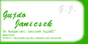gujdo janicsek business card